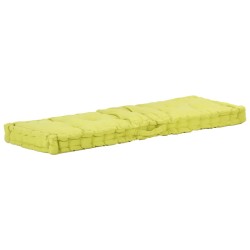 vidaXL Cojín para palés algodón verde 120x40x7 cm 