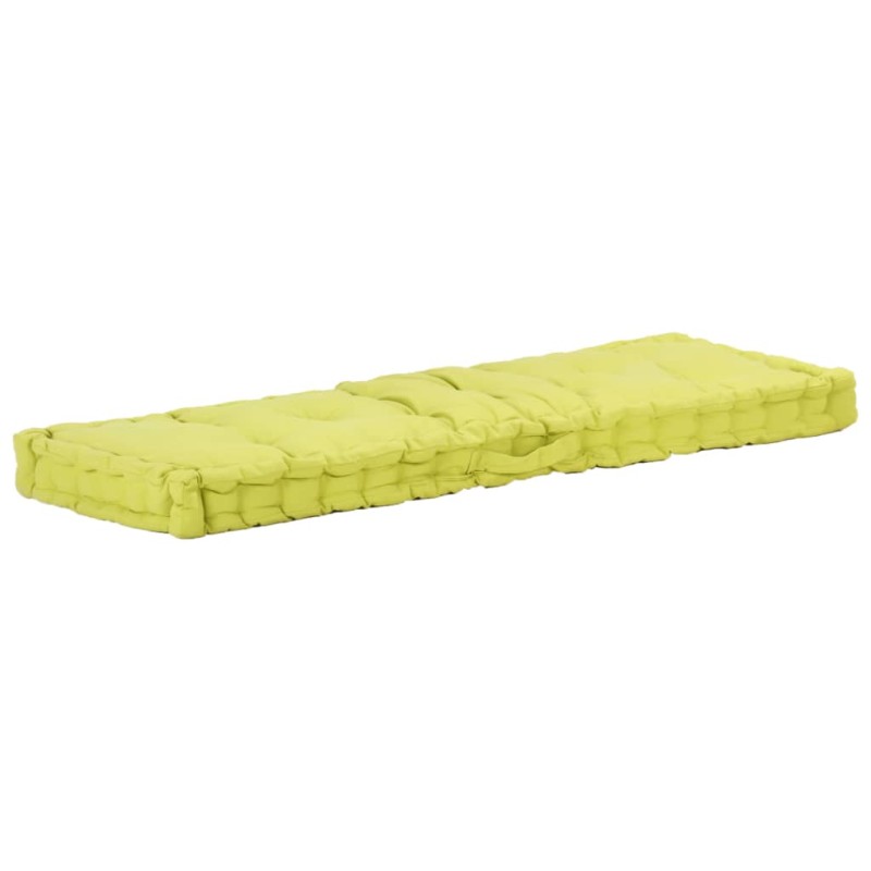 vidaXL Cojín para palés algodón verde 120x40x7 cm vidaXL Cojín para palés algodón verde 120x40x7 cm