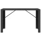 vidaXL Mesa alta bar ratán PE y superficie vidrio negro 185x80x110 cm vidaXL Mesa alta bar ratán PE y superficie vidrio negro 185x80x110 cm