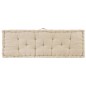 vidaXL Cojín para palés algodón beige 120x40x7 cm vidaXL Cojín para palés algodón beige 120x40x7 cm