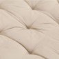 vidaXL Cojín para palés algodón beige 120x40x7 cm vidaXL Cojín para palés algodón beige 120x40x7 cm
