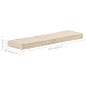 vidaXL Cojín para palés algodón beige 120x40x7 cm vidaXL Cojín para palés algodón beige 120x40x7 cm