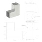 vidaXL Conector de postes en forma de L metal galvanizado 91x91 mm vidaXL Conector de postes en forma de L metal galvanizado 91x91 mm