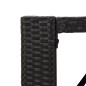 vidaXL Mesa alta bar ratán PE y superficie vidrio negro 185x80x110 cm vidaXL Mesa alta bar ratán PE y superficie vidrio negro 185x80x110 cm