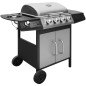 vidaXL Barbacoa grill de gas 4+1 quemadores negra y plateada vidaXL Barbacoa grill de gas 4+1 quemadores negra y plateada