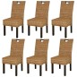 vidaXL Sillas de comedor 6 unidades ratán kubu madera de mango vidaXL Sillas de comedor 6 unidades ratán kubu madera de mango