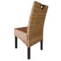 vidaXL Sillas de comedor 6 unidades ratán kubu madera de mango vidaXL Sillas de comedor 6 unidades ratán kubu madera de mango