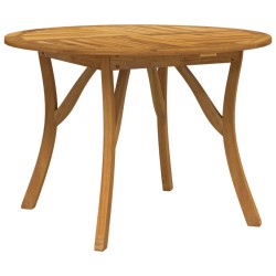 vidaXL Mesa de jardín madera maciza de acacia Ø110 cm