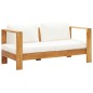 vidaXL Muebles de jardín 4 pzas con cojines madera maciza acacia crema vidaXL Muebles de jardín 4 pzas con cojines madera maciza acacia crema