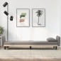 vidaXL Sofá cama con portavasos tela gris taupé vidaXL Sofá cama con portavasos tela gris taupé