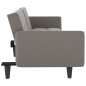 vidaXL Sofá cama con portavasos tela gris taupé vidaXL Sofá cama con portavasos tela gris taupé