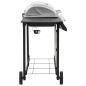 vidaXL Barbacoa de gas con 4 fogones negro y plateado vidaXL Barbacoa de gas con 4 fogones negro y plateado