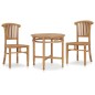 vidaXL Conjunto de comedor de jardín 3 piezas madera maciza de teca vidaXL Conjunto de comedor de jardín 3 piezas madera maciza de teca