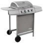 vidaXL Barbacoa de gas con 4 fogones plateado
