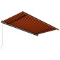 vidaXL Toldo retráctil manual naranja y marrón 500x300 cm vidaXL Toldo retráctil manual naranja y marrón 500x300 cm
