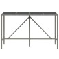 vidaXL Mesa alta bar con superficie vidrio ratán PE gris 180x70x110 cm vidaXL Mesa alta bar con superficie vidrio ratán PE gris 180x70x110 cm