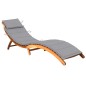 vidaXL Tumbona de jardín con cojín madera maciza de acacia 