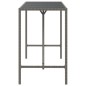 vidaXL Mesa alta bar con superficie vidrio ratán PE gris 180x70x110 cm vidaXL Mesa alta bar con superficie vidrio ratán PE gris 180x70x110 cm