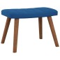 vidaXL Silla mecedora con reposapiés terciopelo azul vidaXL Silla mecedora con reposapiés terciopelo azul