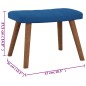 vidaXL Silla mecedora con reposapiés terciopelo azul vidaXL Silla mecedora con reposapiés terciopelo azul