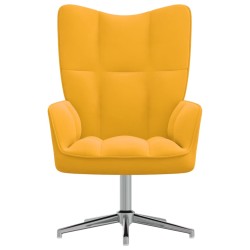 vidaXL Sillón de relax de terciopelo amarillo mostaza