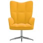 vidaXL Sillón de relax de terciopelo amarillo mostaza vidaXL Sillón de relax de terciopelo amarillo mostaza