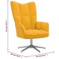 vidaXL Sillón de relax de terciopelo amarillo mostaza vidaXL Sillón de relax de terciopelo amarillo mostaza