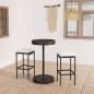 vidaXL Set muebles bar jardín 3 piezas y cojines ratán sintético negro vidaXL Set muebles bar jardín 3 piezas y cojines ratán sintético negro