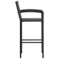 vidaXL Muebles de bar jardín 7 pzas ratán sintético reposabrazos negro