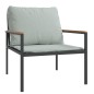 vidaXL Juego muebles de jardín 3 pzas y cojines acero gris antracita