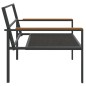 vidaXL Juego muebles de jardín 3 pzas y cojines acero gris antracita