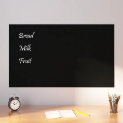 vidaXL Pizarra magnética de pared vidrio templado negro 100x60 cm