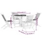 vidaXL Set de comedor de jardín plegable 5 pzas madera maciza de teca vidaXL Set de comedor de jardín plegable 5 pzas madera maciza de teca