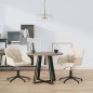 vidaXL Sillas de comedor giratorias 2 uds terciopelo crema