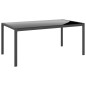 vidaXL Juego de muebles de jardín con cojines 4 piezas acero negro