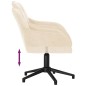 vidaXL Sillas de comedor giratorias 2 uds terciopelo crema