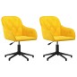 vidaXL Sillas de comedor giratorias 2 uds terciopelo amarillo vidaXL Sillas de comedor giratorias 2 uds terciopelo amarillo