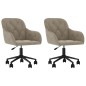 vidaXL Sillas de comedor giratorias 2 uds de terciopelo gris claro vidaXL Sillas de comedor giratorias 2 uds de terciopelo gris claro