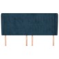vidaXL Cabecero con orejas de terciopelo azul oscuro 183x23x118/128 cm vidaXL Cabecero con orejas de terciopelo azul oscuro 183x23x118/128 cm
