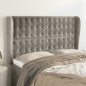 vidaXL Cabecero con orejas de terciopelo gris claro 147x23x118/128 cm vidaXL Cabecero con orejas de terciopelo gris claro 147x23x118/128 cm