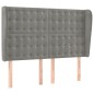 vidaXL Cabecero con orejas de terciopelo gris claro 147x23x118/128 cm vidaXL Cabecero con orejas de terciopelo gris claro 147x23x118/128 cm
