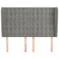 vidaXL Cabecero con orejas de terciopelo gris claro 147x23x118/128 cm vidaXL Cabecero con orejas de terciopelo gris claro 147x23x118/128 cm