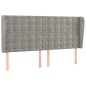 vidaXL Cabecero con orejas de terciopelo gris claro 163x23x118/128 cm vidaXL Cabecero con orejas de terciopelo gris claro 163x23x118/128 cm