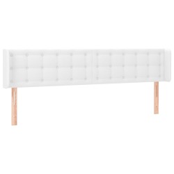 vidaXL Cabecero de cuero sintético blanco 163x16x78/88 cm