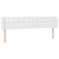 vidaXL Cabecero de cuero sintético blanco 163x16x78/88 cm