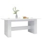 vidaXL Mesa de comedor madera de ingeniería blanco brillo 180x90x76 cm vidaXL Mesa de comedor madera de ingeniería blanco brillo 180x90x76 cm