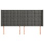 vidaXL Cabecero con orejas de terciopelo gris oscuro 163x16x118/128 cm vidaXL Cabecero con orejas de terciopelo gris oscuro 163x16x118/128 cm