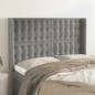 vidaXL Cabecero con orejas de terciopelo gris claro 147x16x118/128 cm vidaXL Cabecero con orejas de terciopelo gris claro 147x16x118/128 cm