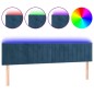 vidaXL Cabecero con LED de terciopelo azul oscuro 180x5x78/88 cm vidaXL Cabecero con LED de terciopelo azul oscuro 180x5x78/88 cm