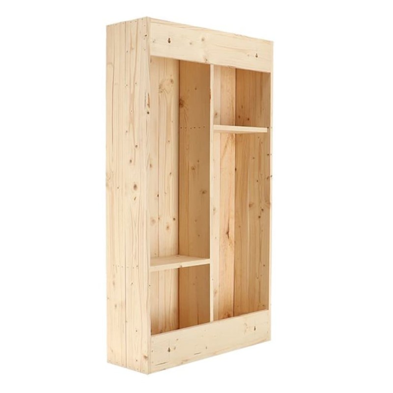 Esschert Design Mesa de bar de pared con estante abatible L natural Esschert Design Mesa de bar de pared con estante abatible L natural
